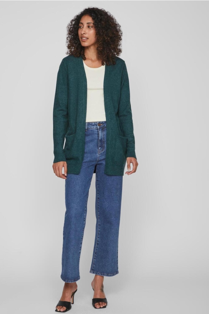 VIRIL OPEN L/S KNIT CARDIGAN - NOOS 14044041 PONDEROSA PINE/DARK